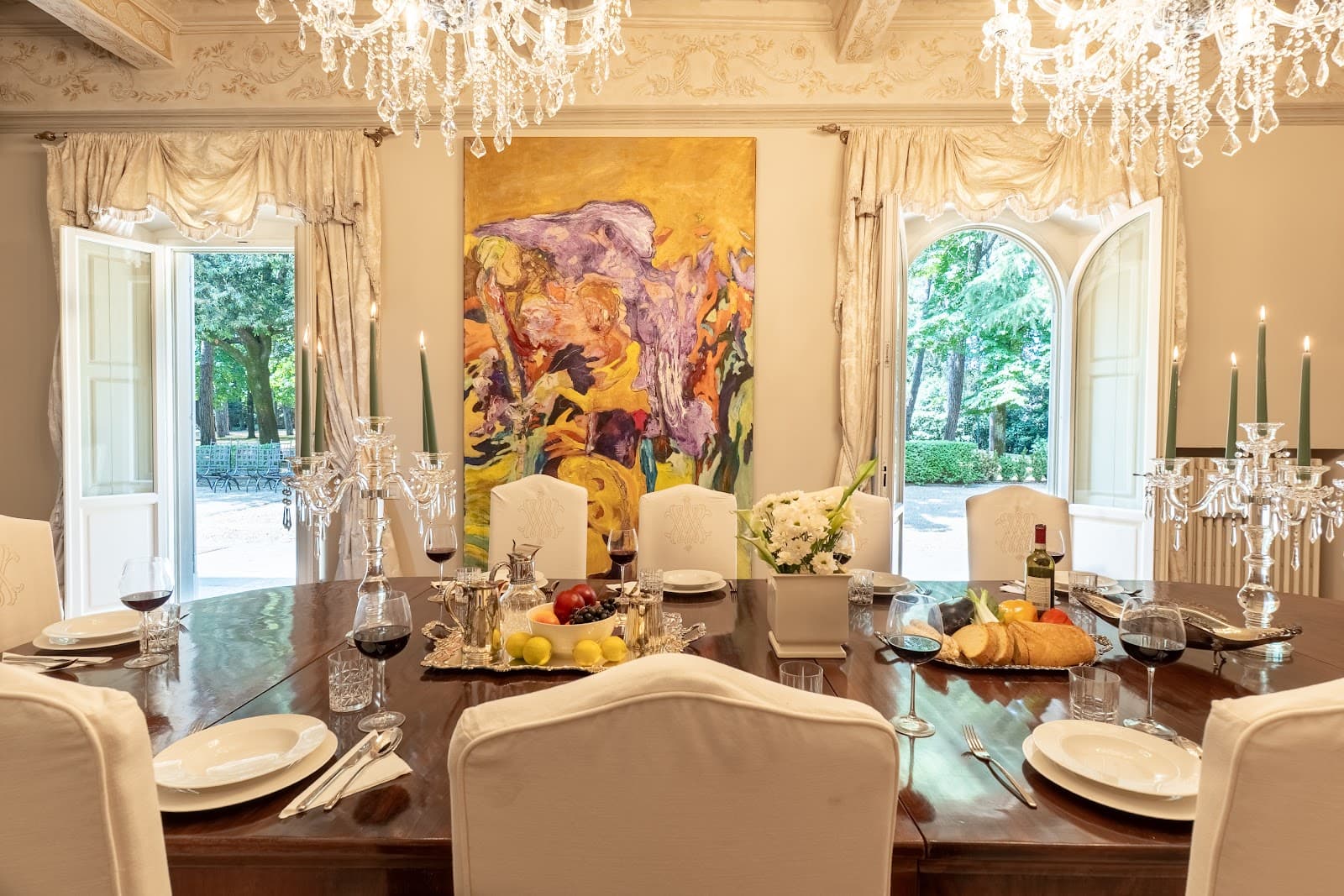 Cena sotto le stelle in villa